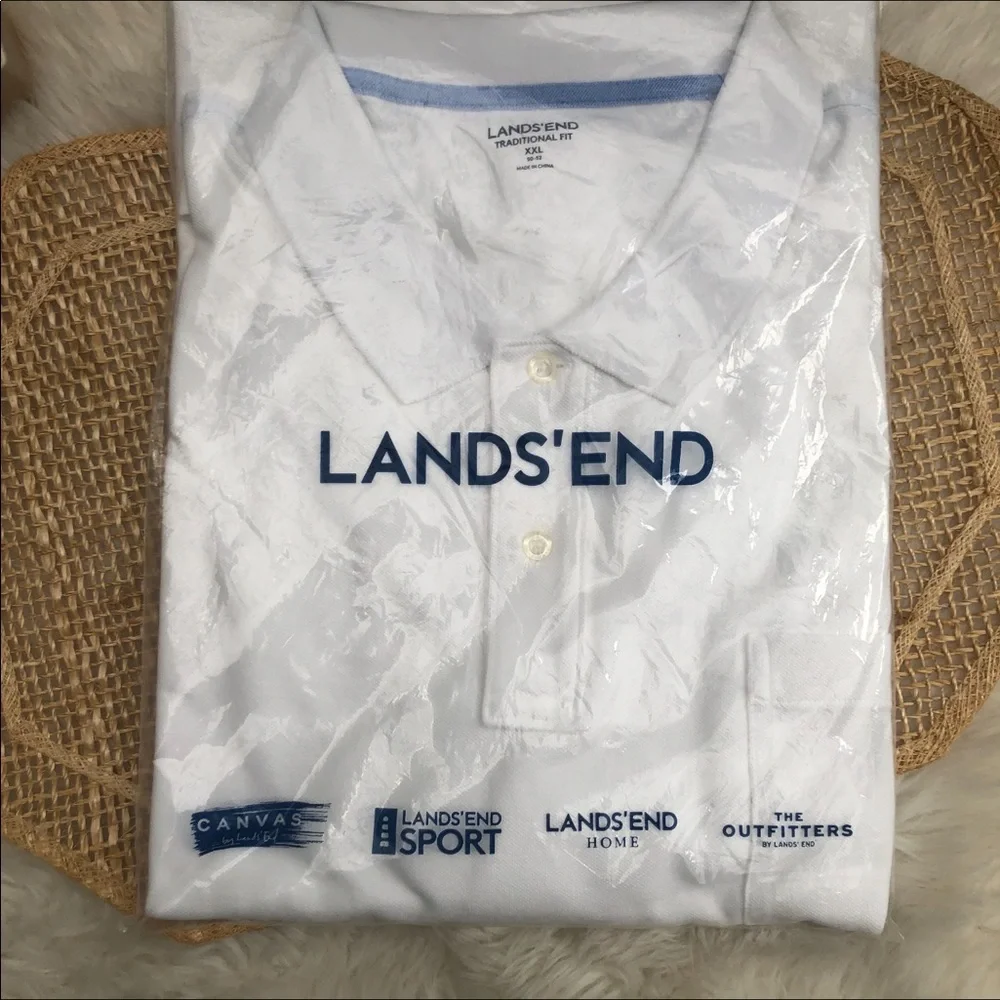 Lands End Traditional Fit Polo Shirt Men’s XXL - Picture 2 of 8